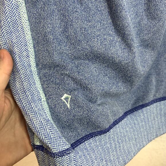 Ivivva Lululemon Shiver Stopper Fleece Pullover Girls Size 12 Blue Herringbone - Picture 6 of 6